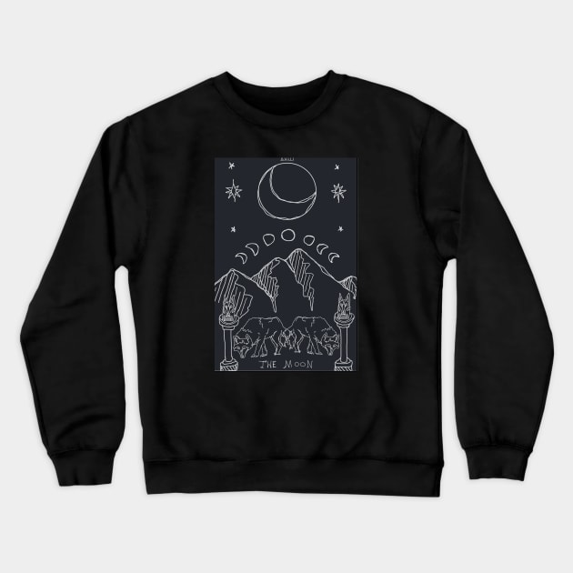 Moon Tarot Design Crewneck Sweatshirt by bailezell